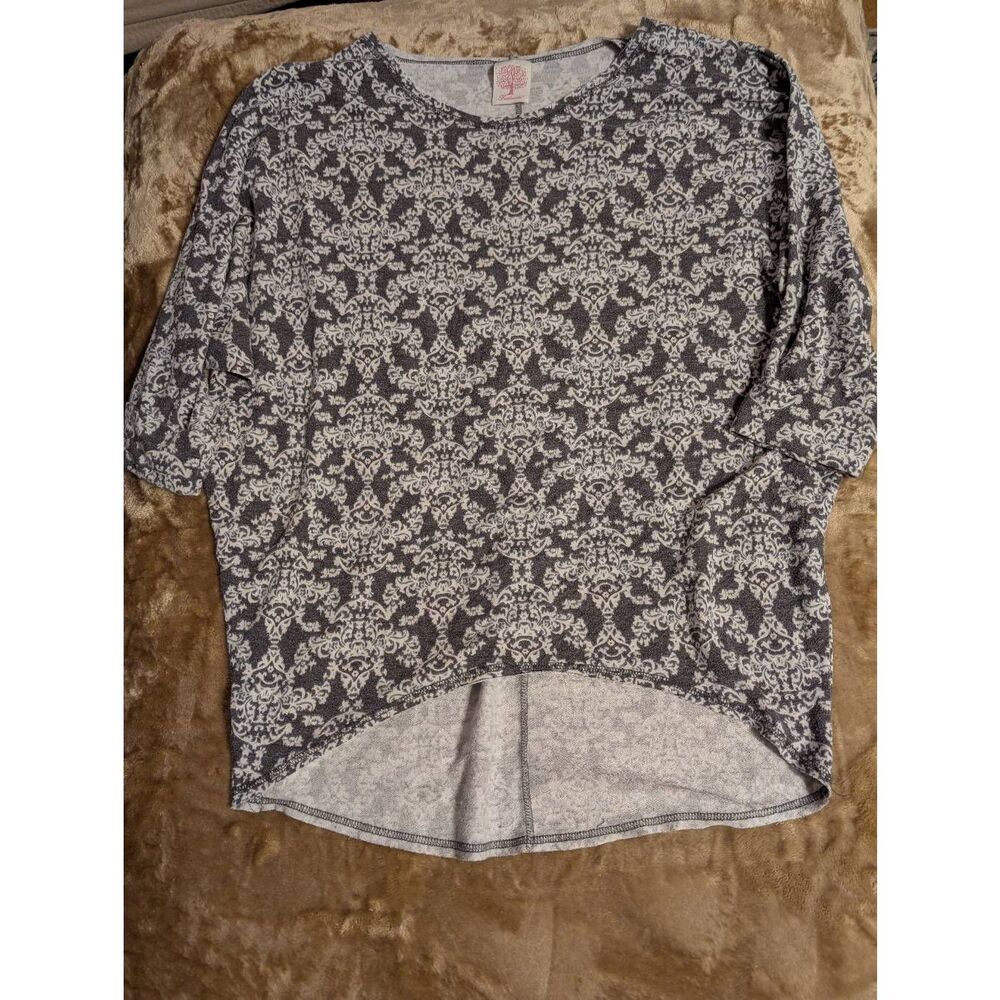 Freeloader Dolman Sleeve high-low Top, Grey and white, Size Unknown *see measure